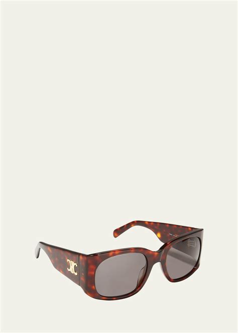 celine rectangle sunglasses orange